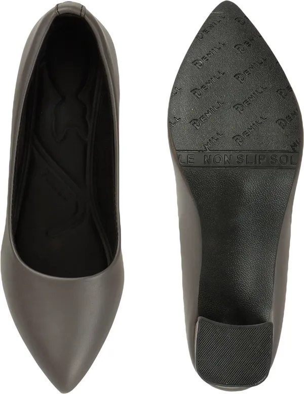 Grey_Synthetic_Leather_Heels_For_Women