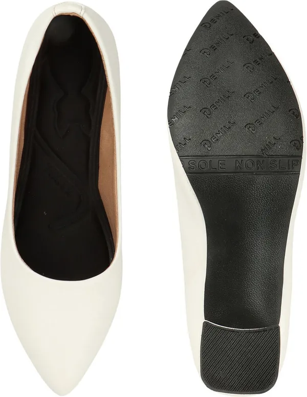 White_Synthetic_Leather_Heels_For_Women