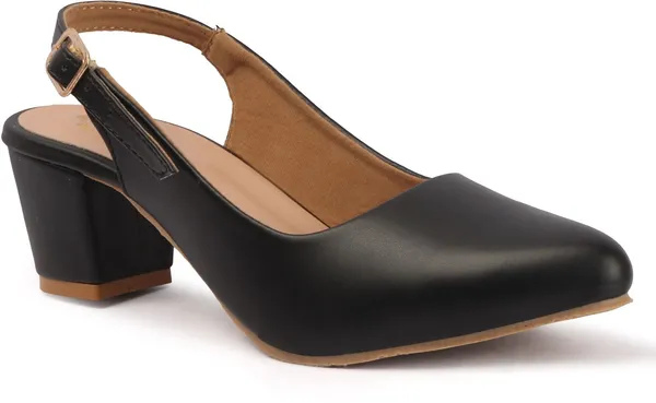 Black_Synthetic_Leather_Heels_For_Women