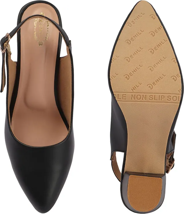 Black_Synthetic_Leather_Heels_For_Women