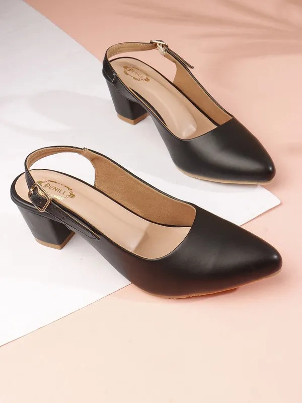 Black_Synthetic_Leather_Heels_For_Women