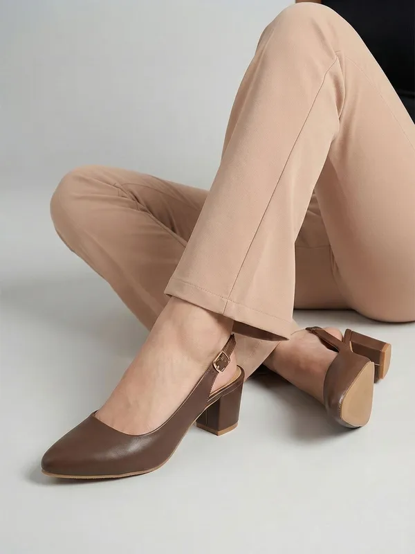 Brown_Synthetic_Leather_Heels_For_Women