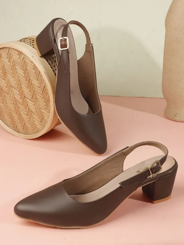 Brown_Synthetic_Leather_Heels_For_Women