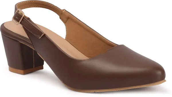 Brown_Synthetic_Leather_Heels_For_Women