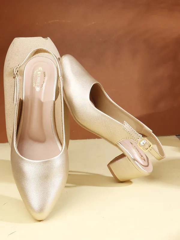 Gold_Synthetic_Leather_Heels_For_Women