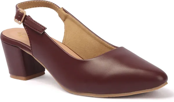 Maroon_Synthetic_Leather_Heels_For_Women