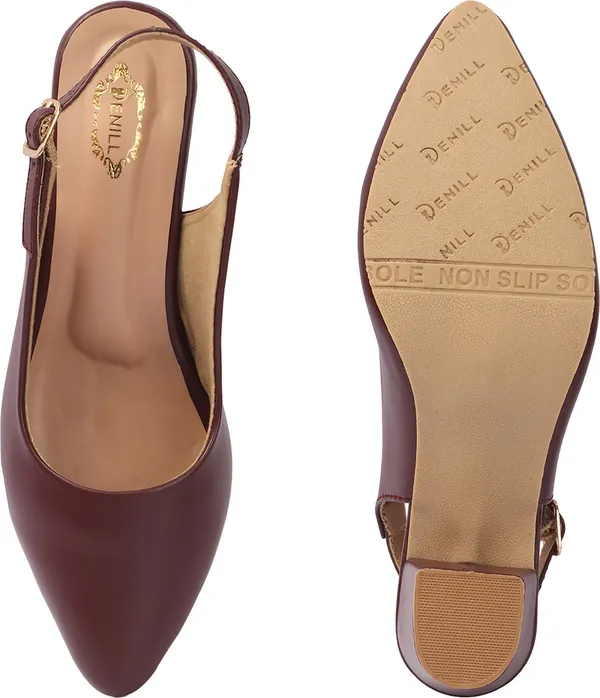 Maroon_Synthetic_Leather_Heels_For_Women