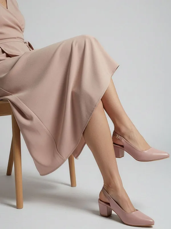 Pink_Synthetic_Leather_Heels_For_Women