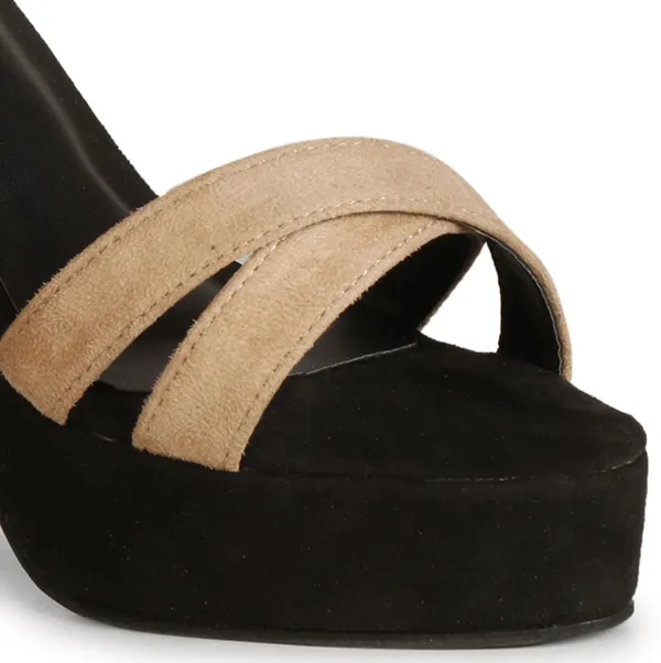 Beige_Synthetic_Leather_Heels_For_Women