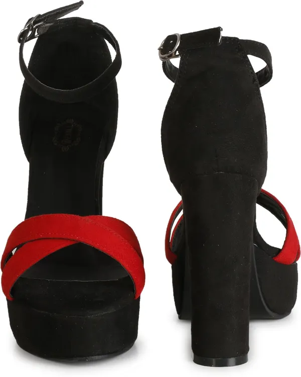 Red_Synthetic_Leather_Heels_For_Women