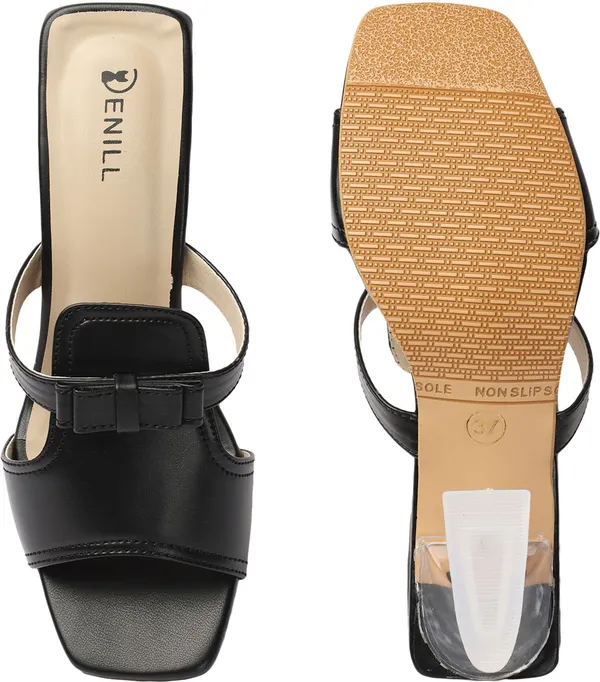 Black_Synthetic_Leather_Heels_For_Women