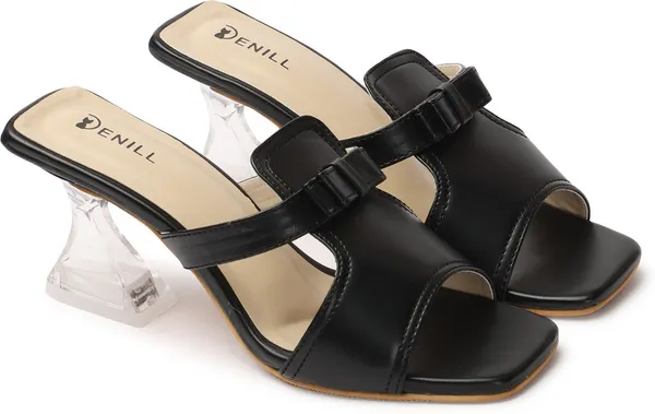Black_Synthetic_Leather_Heels_For_Women