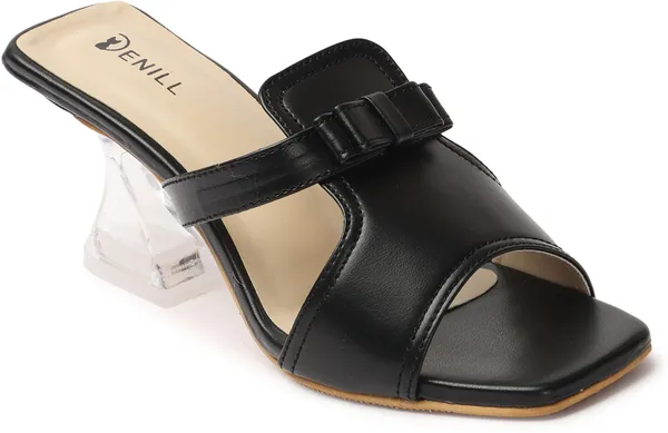 Black_Synthetic_Leather_Heels_For_Women