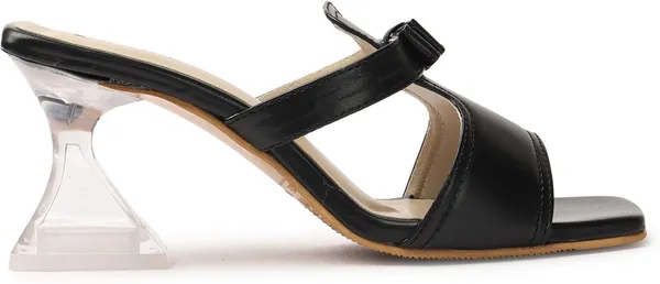 Black_Synthetic_Leather_Heels_For_Women