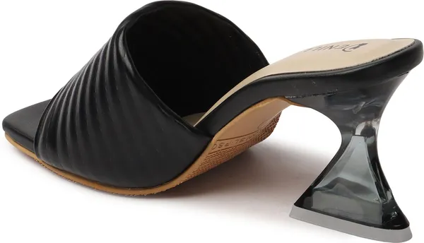 Black_Synthetic_Leather_Heels_For_Women