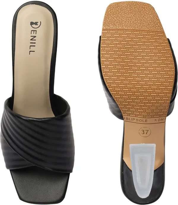 Black_Synthetic_Leather_Heels_For_Women