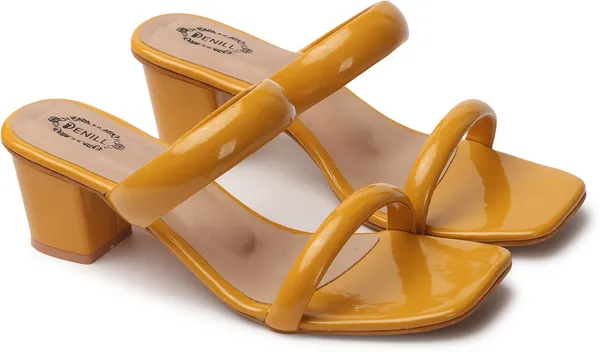 Yellow_Synthetic_Leather_Casual_For_Women