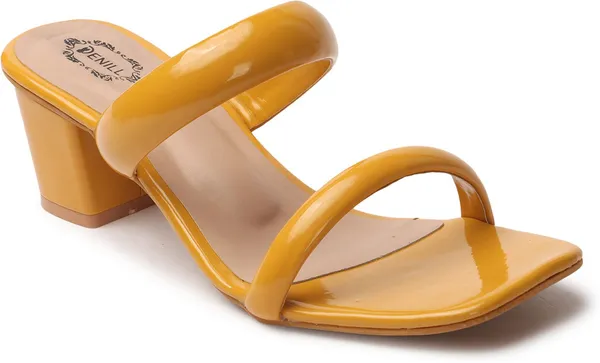 Yellow_Synthetic_Leather_Casual_For_Women