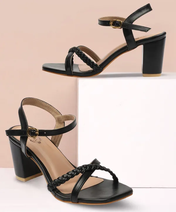 Black_Synthetic_Leather_Heels_For_Women