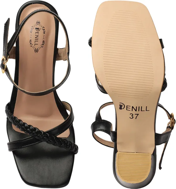 Black_Synthetic_Leather_Heels_For_Women