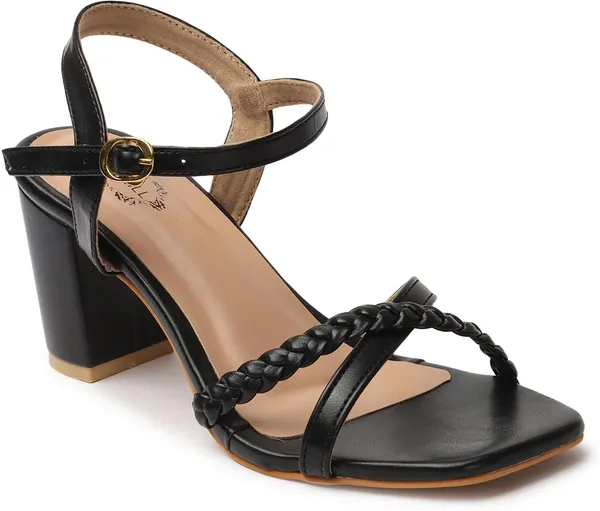 Black_Synthetic_Leather_Heels_For_Women