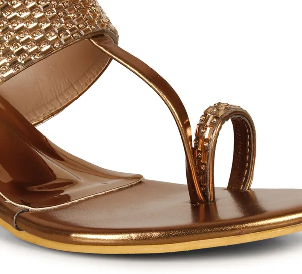 Copper_Synthetic_Leather_Heels_For_Women