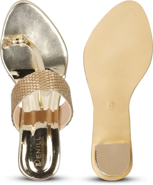 Gold_Synthetic_Leather_Heels_For_Women