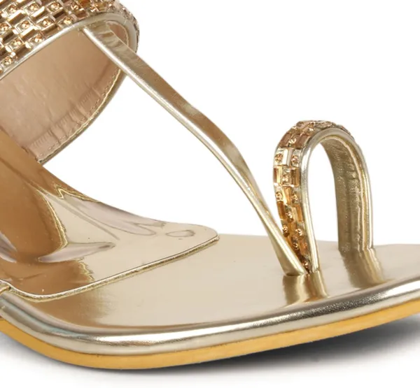 Gold_Synthetic_Leather_Heels_For_Women