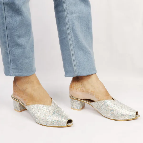 Silver_And_Beige_Synthetic_Heels_For_Women