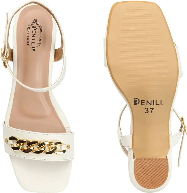 White_Synthetic_Leather_Heels_For_Women