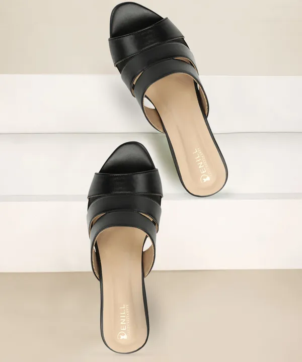 Black_Synthetic_Leather_Heels_For_Women