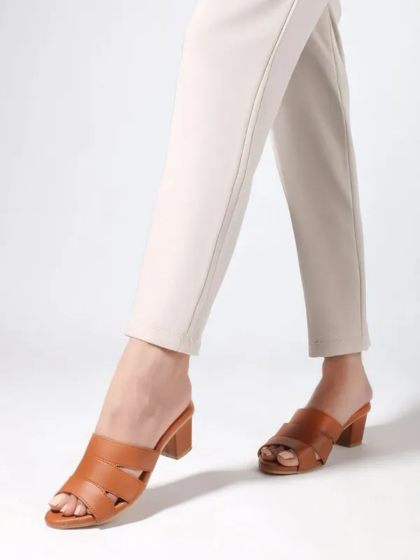 Tan_Synthetic_Leather_Heels_For_Women