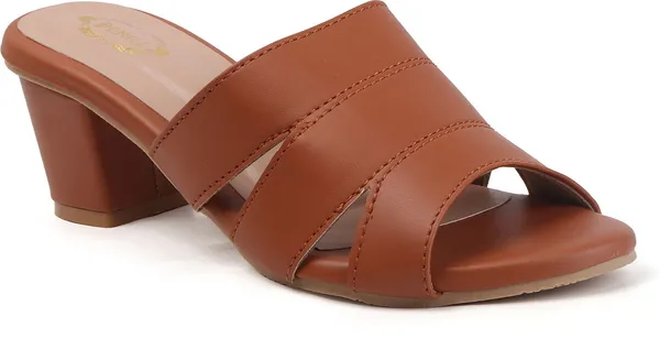 Tan_Synthetic_Leather_Heels_For_Women
