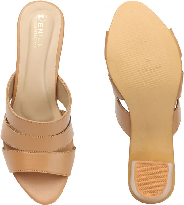 Tan_Synthetic_Leather_Heels_For_Women