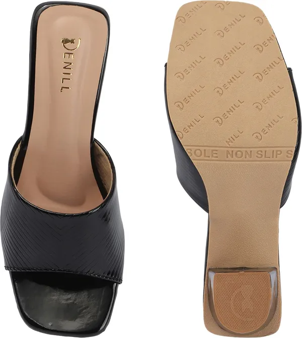 Black_Synthetic_Leather_Heels_For_Women