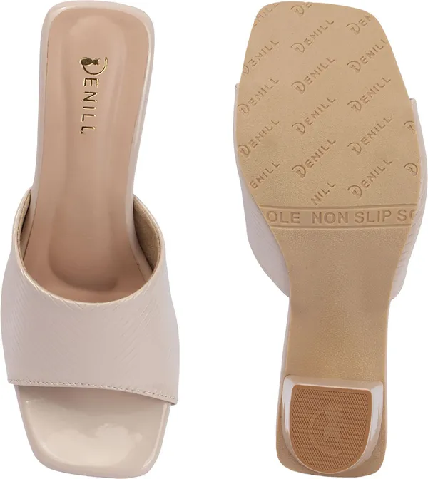 Beige_Synthetic_Leather_Heels_For_Women