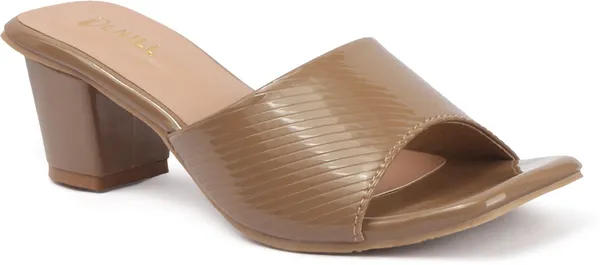 Beige_Synthetic_Leather_Heels_For_Women