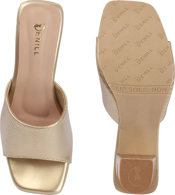 Gold_Synthetic_Leather_Heels_For_Women