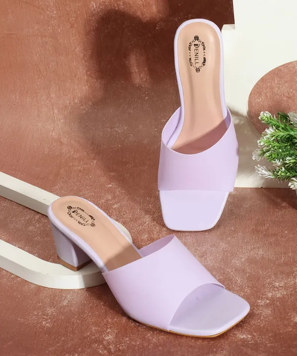 Purple_Synthetic_Leather_Heels_For_Women