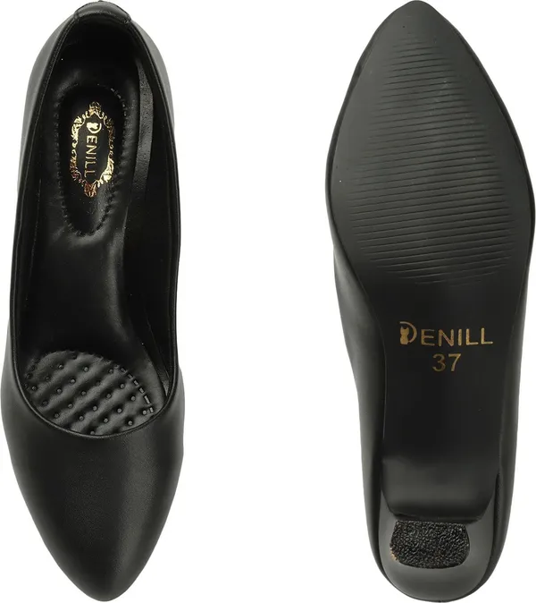 Black_Synthetic_Leather_Heels_For_Women
