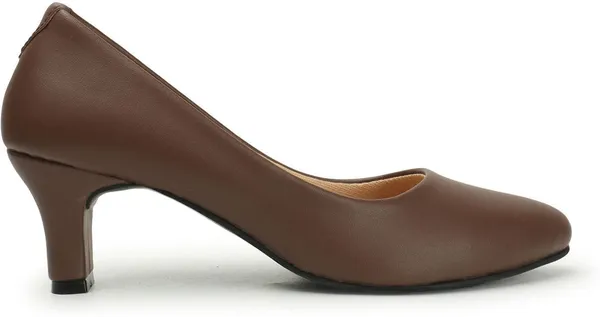 Brown_Synthetic_Leather_Heels_For_Women