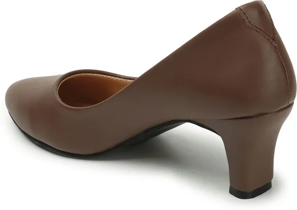 Brown_Synthetic_Leather_Heels_For_Women