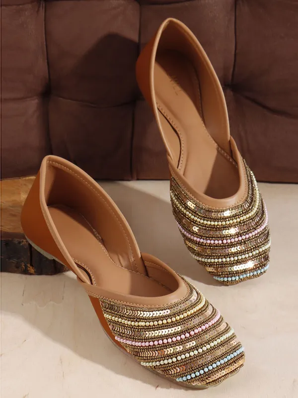 Antique_Synthetic_Leather_Party_Slip_On_Bellies_For_Women
