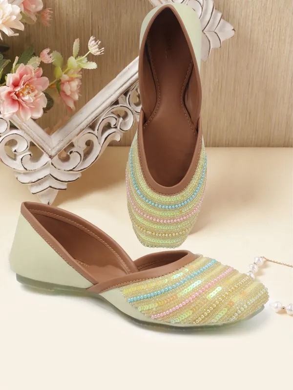 Green_Synthetic_Leather_Bellies_For_Women