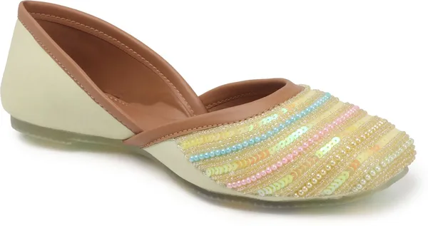 Lime_Synthetic_Leather_Party_Slip_On_Bellies_For_Women