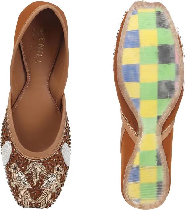 Beige_Synthetic_Leather_Bellies_For_Women