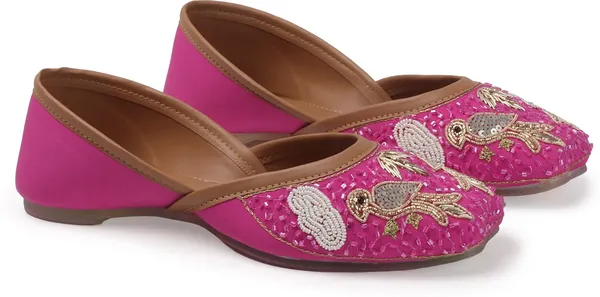 Pink_Synthetic_Leather_Bellies_For_Women