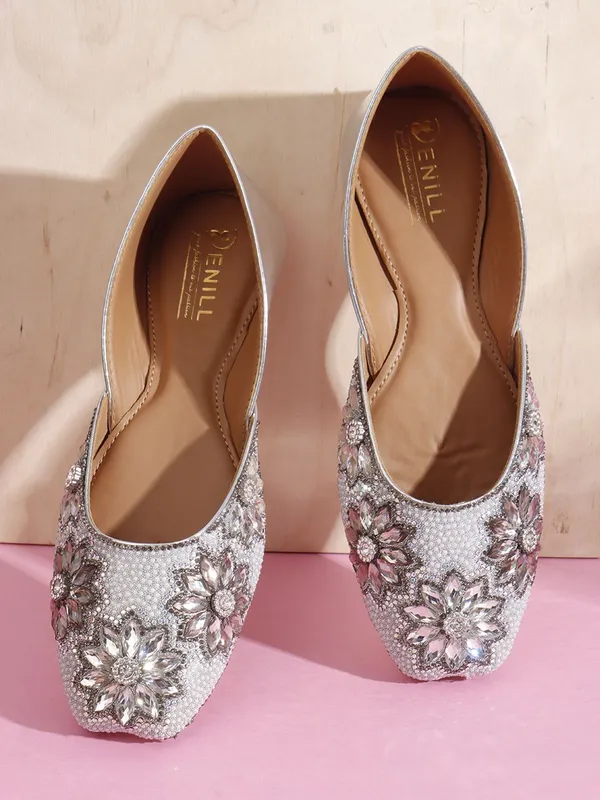Silver_Synthetic_Leather_Bellies_For_Women