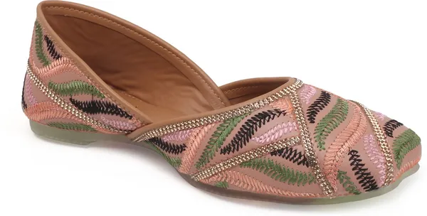 Pink_Synthetic_Leather_Bellies_For_Women