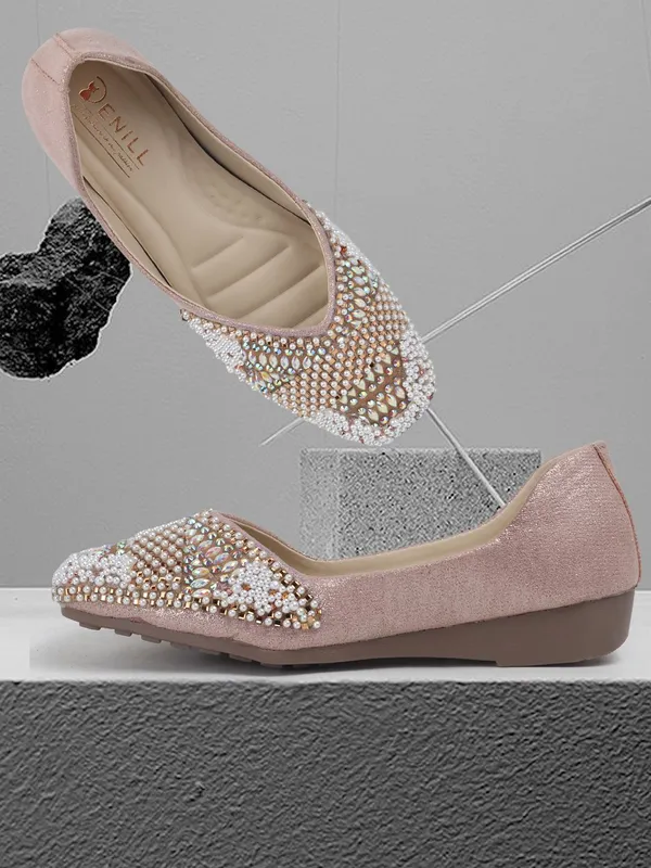 Pink_Synthetic_Leather_Bellies_For_Women